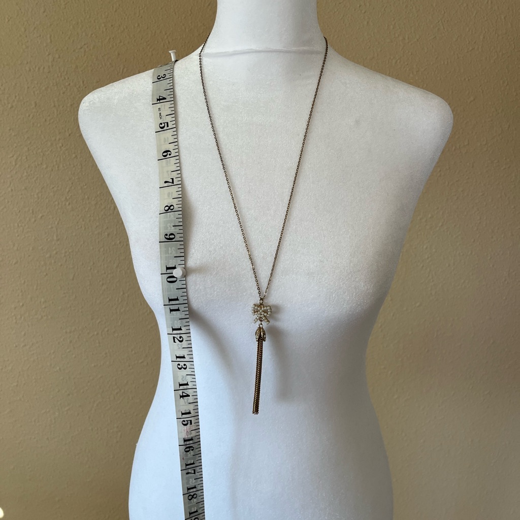 Charlotte Russe Gold Tassel Necklace